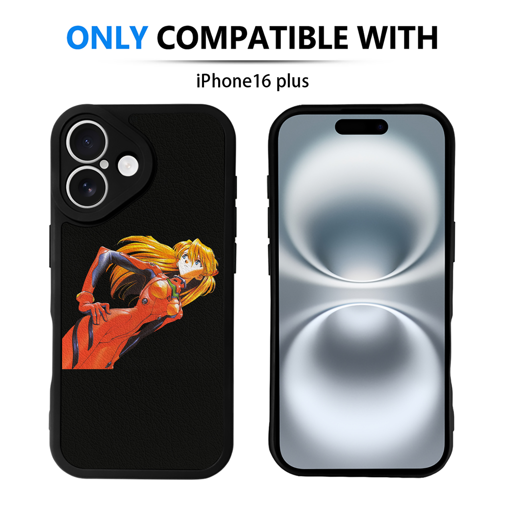 （画像用） EVA 新世紀エヴァンゲリオン 【iPhone 16シリーズ対応】シリコンスマホケース（レザー調） 材質：シリコン